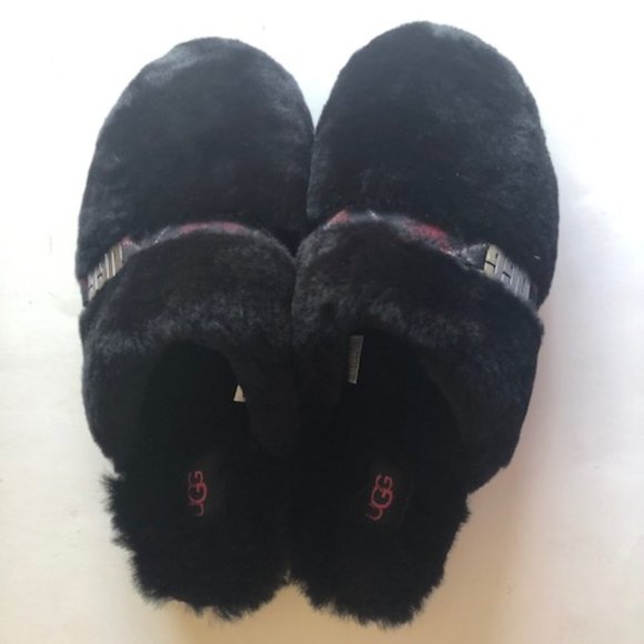 UGG Dalla Plaid Shearling Black Slipper. Sheepskin. NWT. Size: 9 - Picture 6 of 13